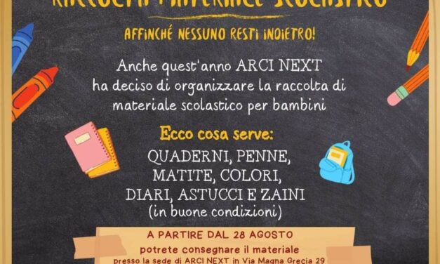Raccolta materiale scolastico