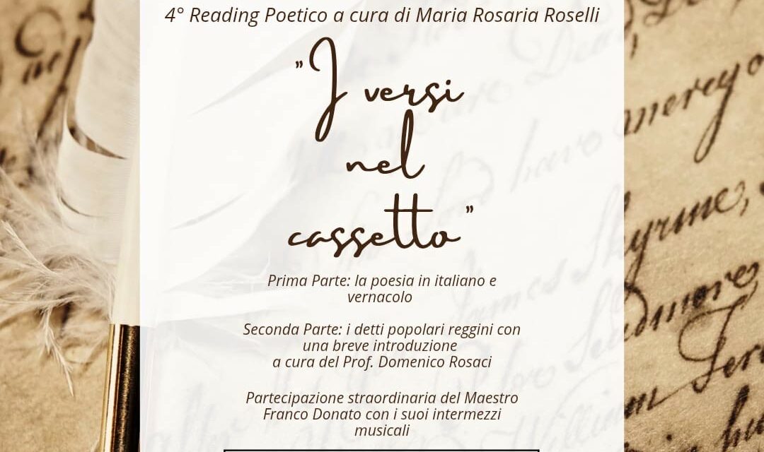 “I versi nel cassetto” – Reading poetico a cura di Maria Rosaria Roselli