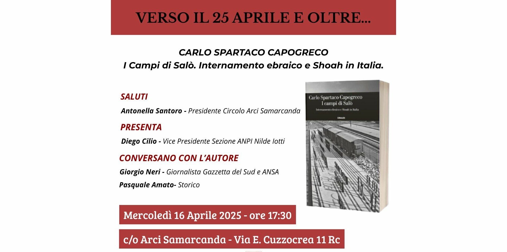 VERSO IL 25 APRILE E OLTRE...