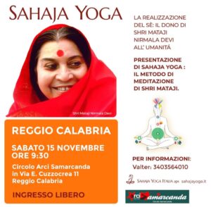 15 Novembre 2025 – Sahaia Yoga:  l’appuntamento con la meditazione al Samarcanda