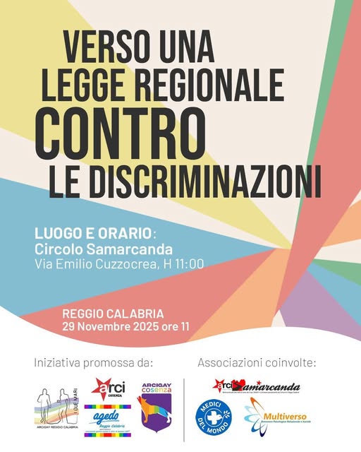 29 Novembre ’25 1′ CONFERENZA STAMPA DEL COORDINAMENTO REGIONALE LGBTQIA+