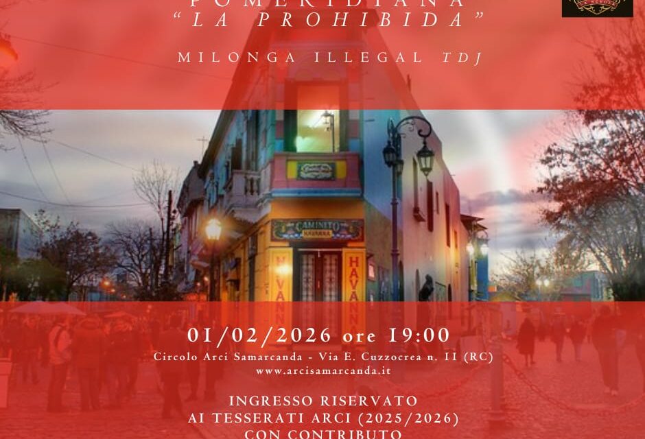 1 FEBBRAIO 2026 MILONGA DI TANGO