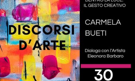 30 APRILE 2026 – Discorsi d’Arte: Carmela Bueti. Dentro la luce. Il gesto Creativo. Ore 18.00