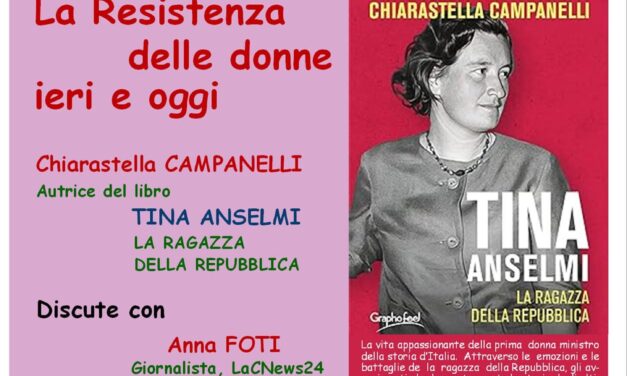 20 APRILE 2026 – IncontrARCI con l’Autore: Chiarastella Campanelli e “Tina Anselmi, la ragazza della Repubblica”ASSIEME AI CITTADINI.
