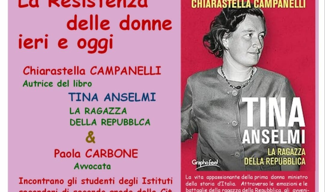 20 APRILE 2026 – La Resistenza delle Donne di ieri e di oggi. IncontrARCI con l’Autore: Chiarastella Campanelli e “Tina Anselmi, la ragazza della Repubblica”.