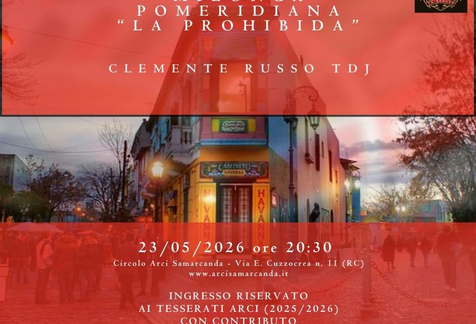 23 MAGGIO 2026 – Milonga di tango